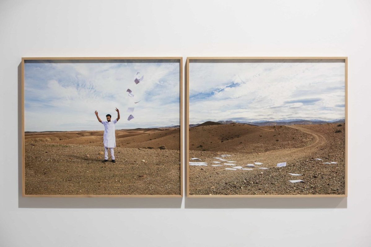 Paper work Exhibition view Sabrina Amrani Gallery, 2023 Inkjet prints on cotton paper, 70 x 180 cm