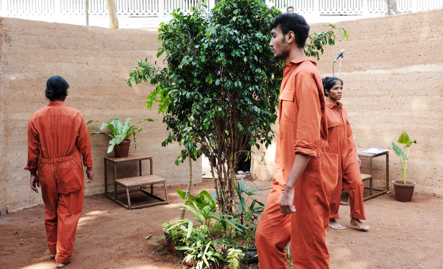 Earthship
Clay, terracota, iron, plants
Performance New Alphabet, 6th Kochi-Muziris Biennale, 2025
